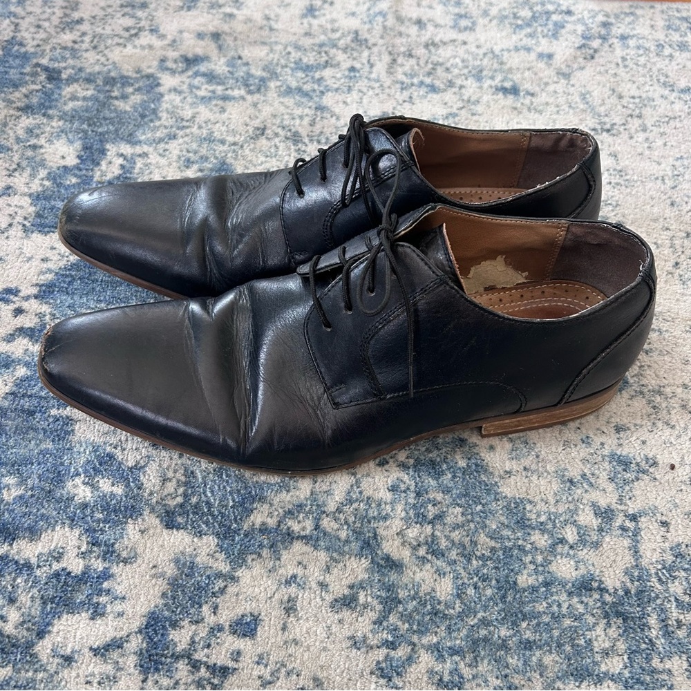 Aldo Men’s Black Leather Dress Shoes